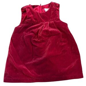 🟠Baby red velvet dress. Size 6-12 months